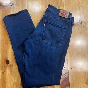 Levi's 711 Skinny Jeans Women's Size 14 Mid Rise Blue Denim